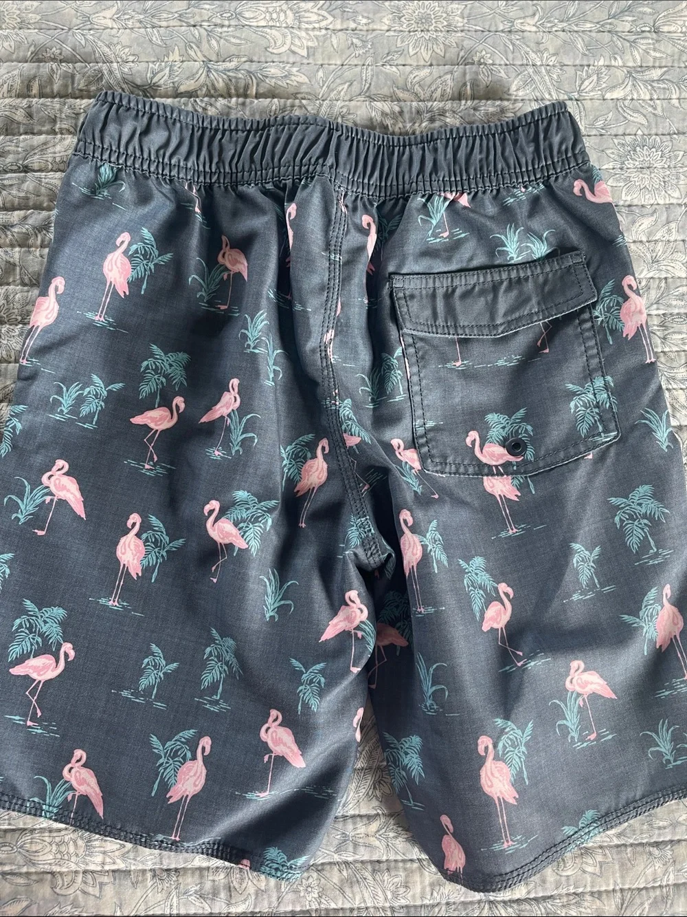Johnnie-O and Quiet Storm boutique boys swim trunks/board shorts sz 7 & 8 EUC
